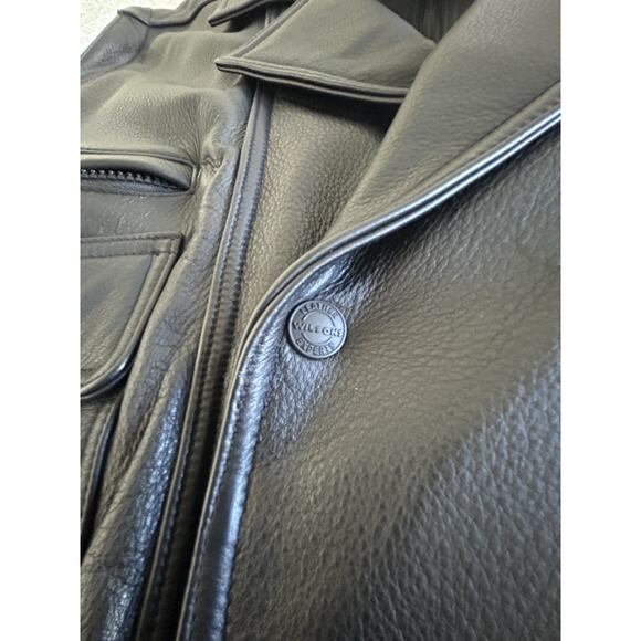 Wilsons Leather Black Bomber Jacket Size XL Vintage 90s Thinsulate Read see pics - Picture 10 of 16